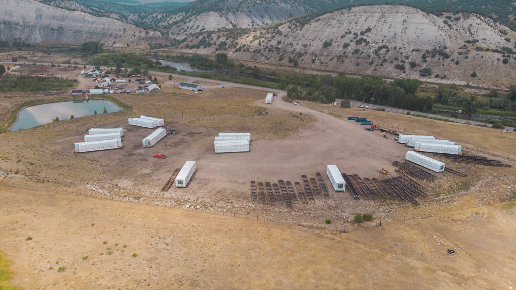 delivery-scheduling-1 Modular building sections at storage location waiting for transit